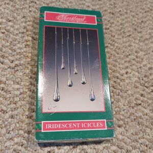 Vintage House of Lloyd Iridescent Icicles Glass Ornaments Christmas 1993